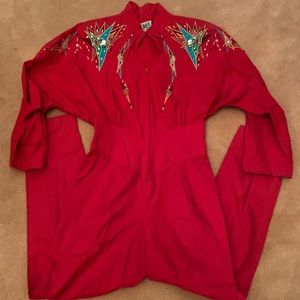 Vintage red jumpsuit
